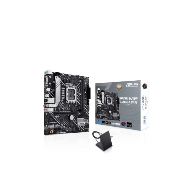 ASUS PRIME H610M-A WIFI Intel H610 LGA 1700 micro ATX Motherboard Aura Sync - 90MB1G00-M0EAY0