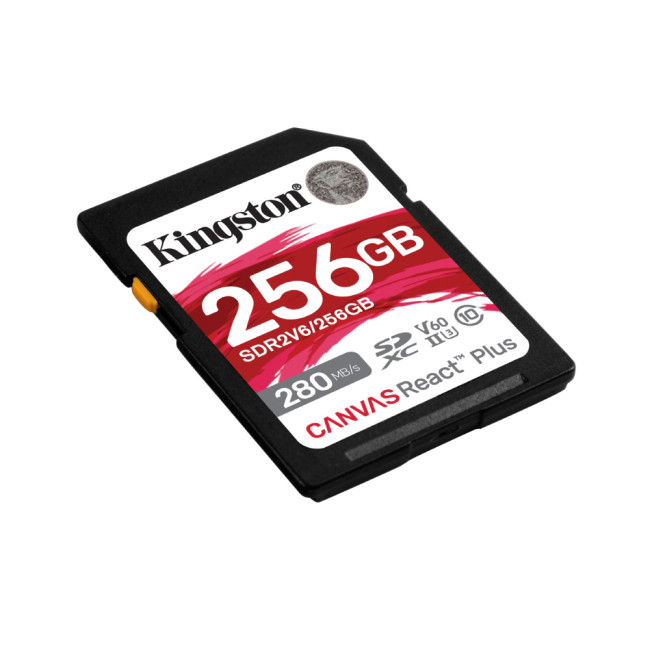 Kingston Technology Canvas React Plus Memory Card 256 GB SDXC UHS-II Class 10
