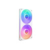 NZXT F240 RGB Unibody White 8 Pin PWM Pc Fan - 2 Fan Pack