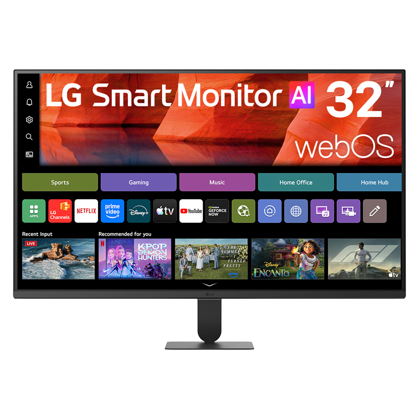 LG 32U501SB-B 31.5" Full HD VA 120Hz 5ms HDR10 Smart Monitor with Speakers