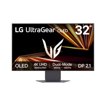 Refurbished LG UltraGear 32GX870A-B 32" OLED Dual Refresh UHD 4K 240Hz / Full HD 480Hz 0.03ms USB-C DisplayPort HDMI Gaming Monitor