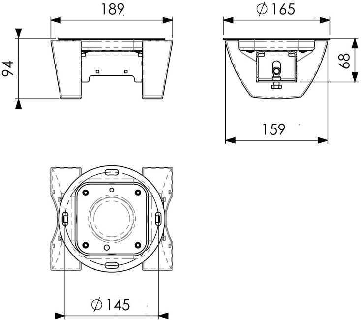 Vogel's PUC 1065 Ceiling Plate, Turn Wall Mount for Flat Screen Turn 360&#176; 160 Kg