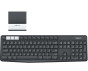 Logitech K375s keyboard RF Wireless + Bluetooth QWERTZ German Graphite, White