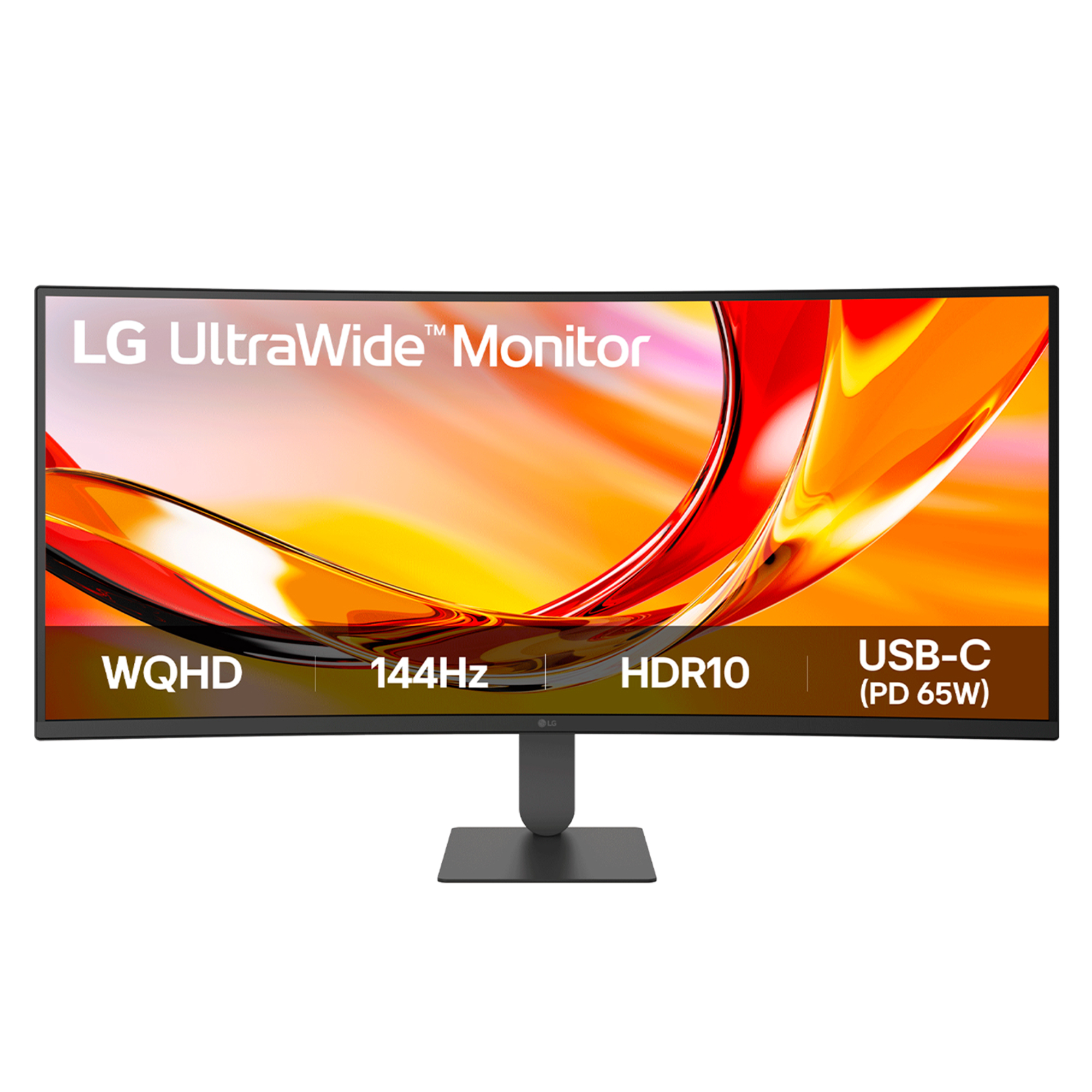 LG UltraWide U6 34U640B-B 34" Quad HD VA 144Hz 5ms USB-C Height Adjustable Curved Monitor