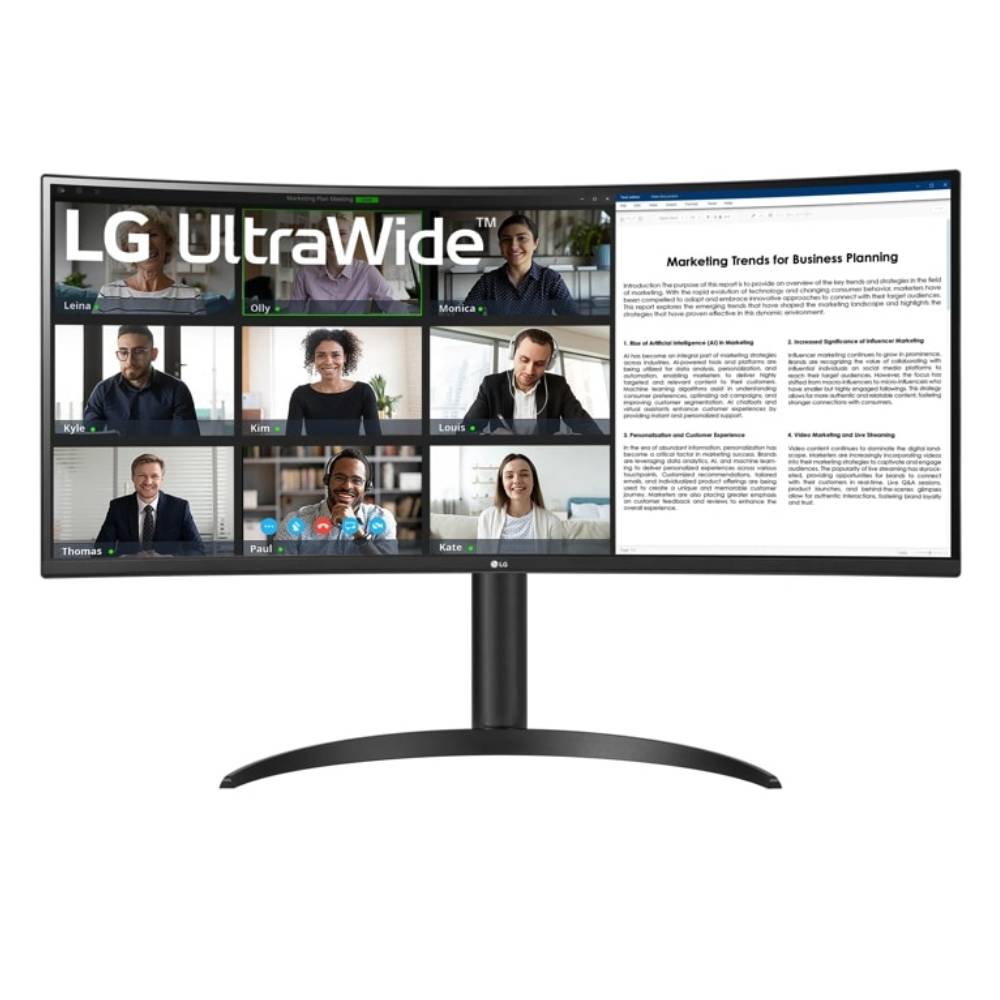 Lg Black Refurbished 34Wr55qk-B 34" Wide Quad Hd 100Hz Displayport Hdmi Curved Monitor