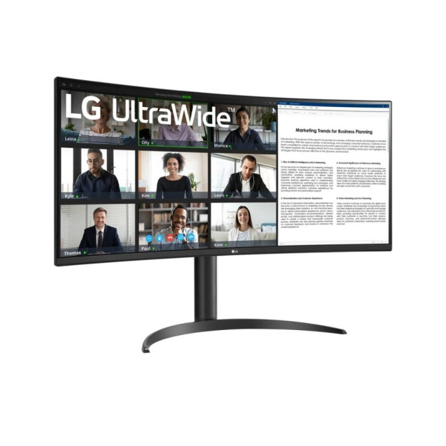 LG 34WR55QK-B 34" 3440 x 1440 Wide Quad HD 100Hz Curved Monitor