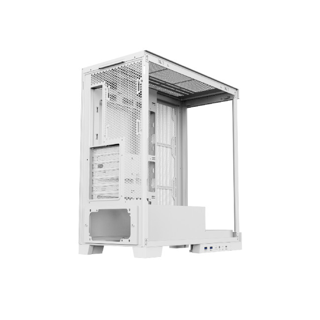 CiT Pro Diamond XR Tempered Glass Mid Tower Gaming PC Case - White