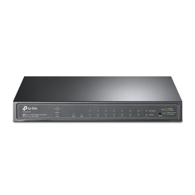 TP-LINK TL-SG2210P 20 Gbit/s Managed 8 x Gigabit Ethernet RJ45+SFP Ports Network Switch