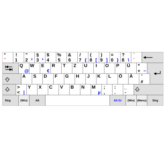 Microsoft Surface Wireless Bluetooth Grey English International Keyboard Layout