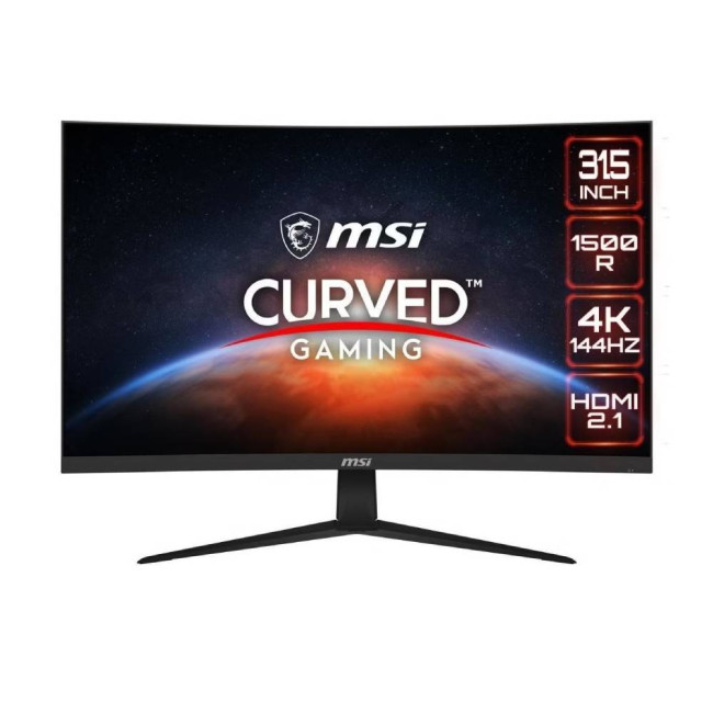 Refurbished MSI G321CU 32 inch 3840 x 2160 LCD 144Hz FreeSync Premium 1ms Curved Gaming Monitor