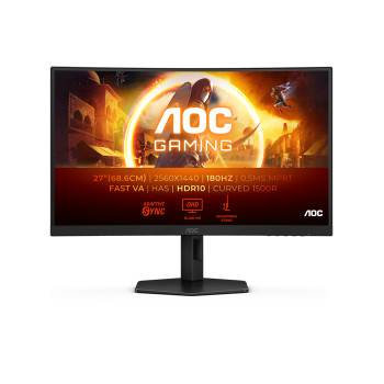 AOC G4 CQ27G4X 27" Curved Fast Quad HD 180Hz 0.5ms Height Adjustable Monitor
