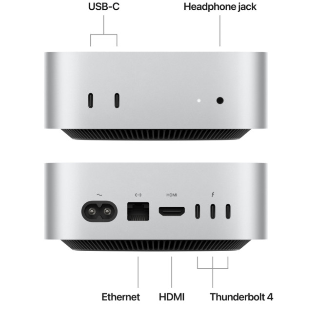 Apple Mac Mini M M4 16GB RAM 512GB SSD MacOS Sequoia Mini Desktop PC