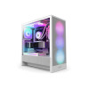 NZXT H5 Flow RGB Tempered Glass Mid Tower Gaming PC Case White