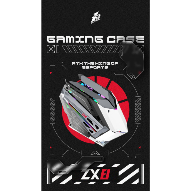 1st Player ZX8 RGB Tempared Glass Mid Tower Gaming PC Case