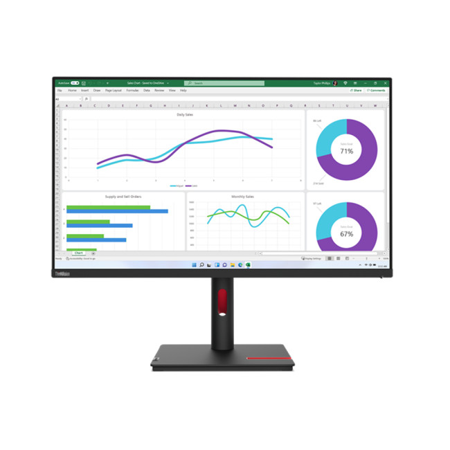 Lenovo ThinkVision T32h-30 31.5" 2560 x 1440 Quad HD LED Monitor