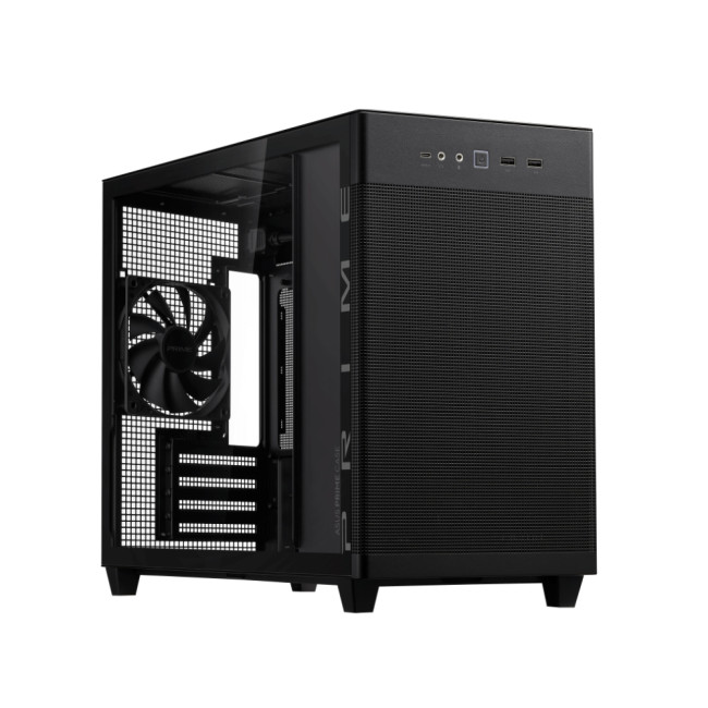 ASUS AP201 Prime Case TG Micro ATX PC Case Black - 90DC00G0-B39010