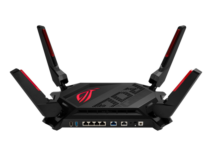 ASUS (GT-AX6000) ROG Rapture AX6000 Dual Band Gaming Router 2x 2.5G LAN WAN Aggregation RGB AiMesh - 90IG0780-MU9B00