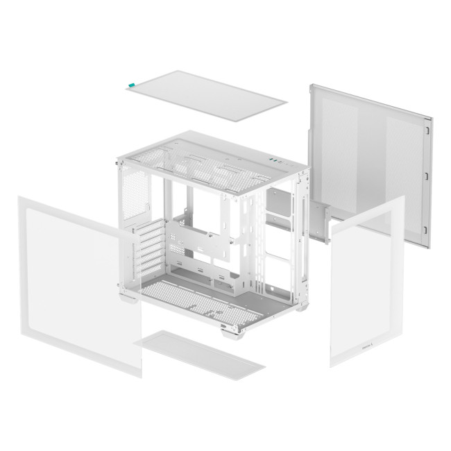 DeepCool CB530 WH Mid Tower Tempered Glass ATX Gaming PC Case - White