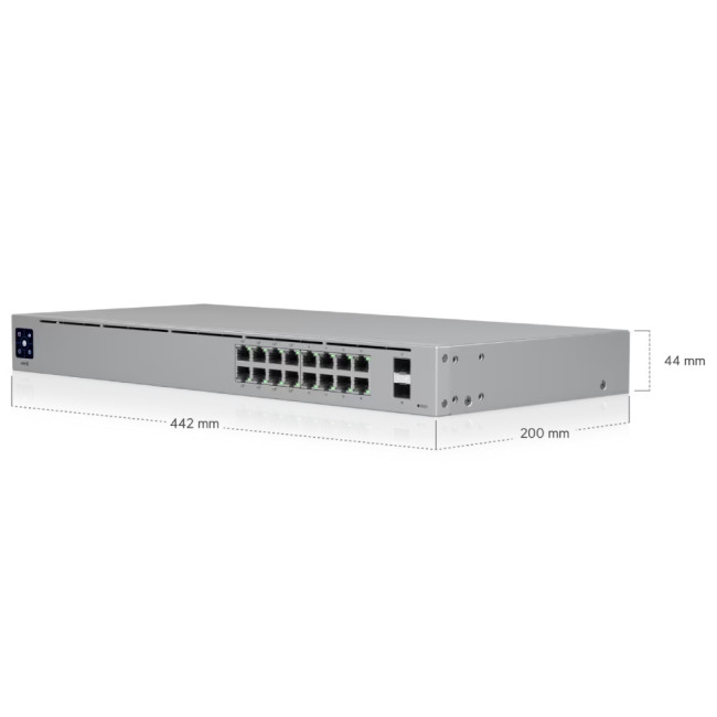 Ubiquiti USW 16 POE Managed Network Switch - 16 Ports