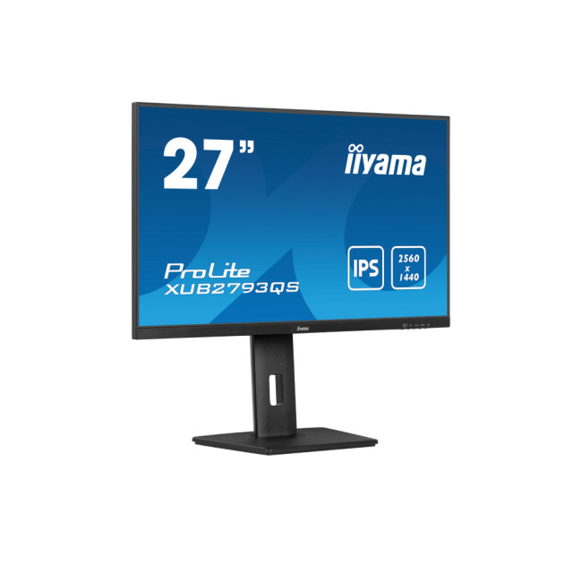 iiyama Prolite XUB2793QS-B7 27" IPS Quad HD 100Hz Height Adjustable Monitor with Speakers