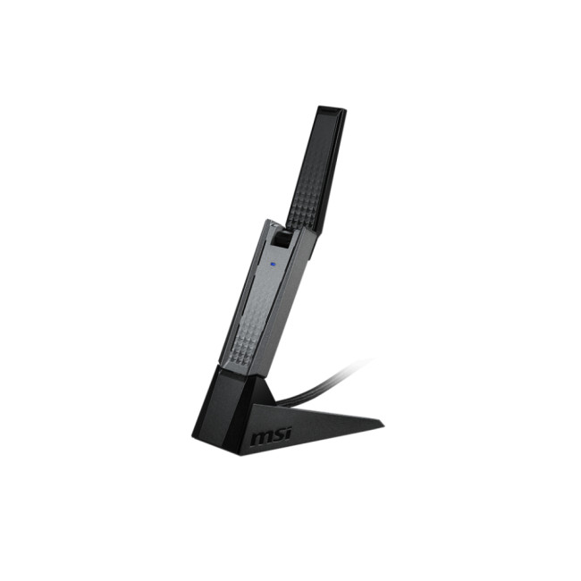 MSI AX E5400 USB Adapter 1800 Mbps Wi-Fi 6 Black