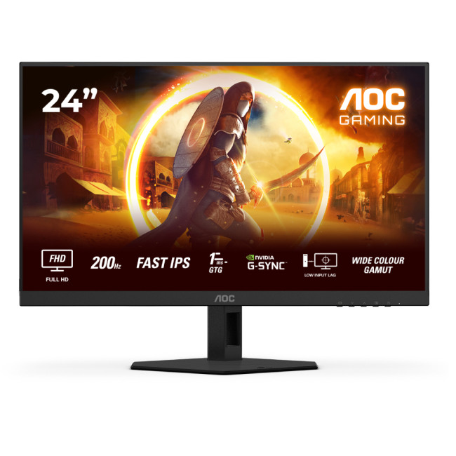 AOC G4 24G4HRE 24" IPS Full HD 200Hz 0.5ms Height Adjustable Gaming Monitor with Built-In Speakers