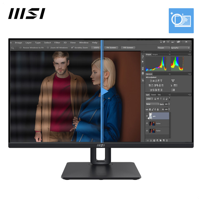 MSI PRO MP245PG 24" IPS Full HD 100Hz Height Adjustable Monitor with Speakers
