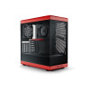 HYTE Y40 Mid Tower Panoramic Tempered Glass Gaming Case - Red & Black