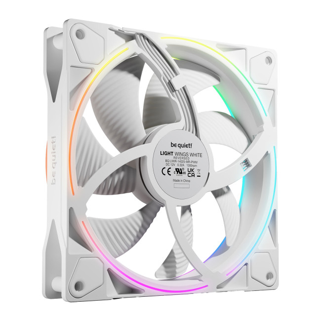 be quiet! Light Wings 140mm ARGB Reverse PWM Case Fan - White
