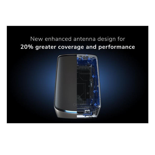 NETGEAR Orbi 860 Series Tri-Band WiFi 6 upto 6Gbps Mesh System 10 Gig Port with 1-year NETGEAR Armor included - Pack of 3