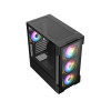 Bolt Black RGB Tempered Glass Micro ATX Gaming Case - Black