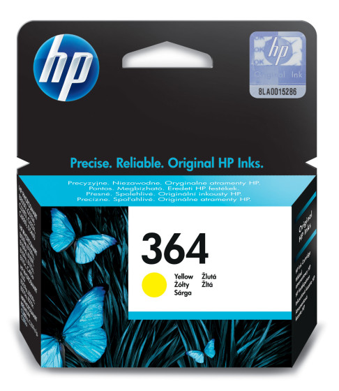 HP 364 Yellow original blister ink cartridge for Deskjet 35XX; Photosmart 55XX