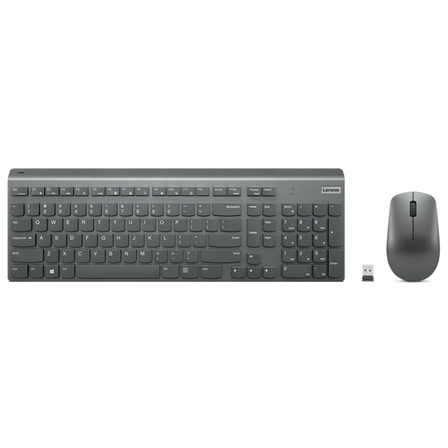 Refurbished Lenovo Select Modern Wireless Combo Keyboard and Mouse Set - German Layout