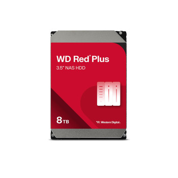 Refurbished Western Digital Red Plus NAS 3.5" 8TB 5640 RPM SATA 6Gb/s Internal Hard Drive