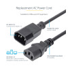 StarTech PXT1001M 1m Power Cord C14 to C13 Connectors Power Cable - Black