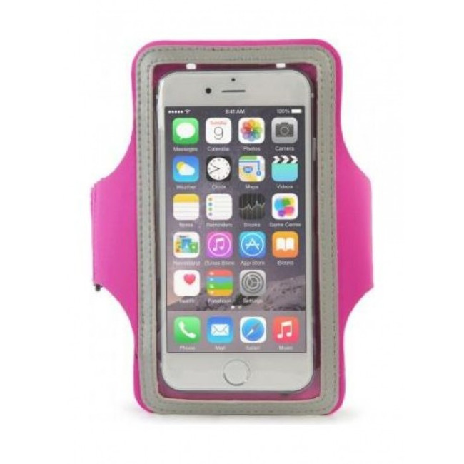 Tucano Neo Sporty Arm Band for 5-inches Smartphone 4 Earphone Holes Pink