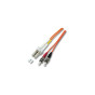 Neklan 1 meter Fibre Optic Cable Duplex Multi-Mode 62.5/125 ST/LC Connector