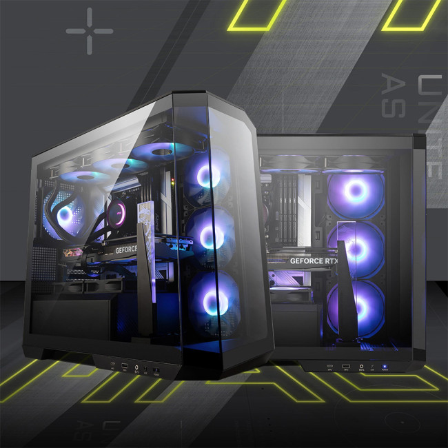 MSI MAG PANO M100R PZ Micro-ATX Tower Tempered Glass PC Gaming Case Black