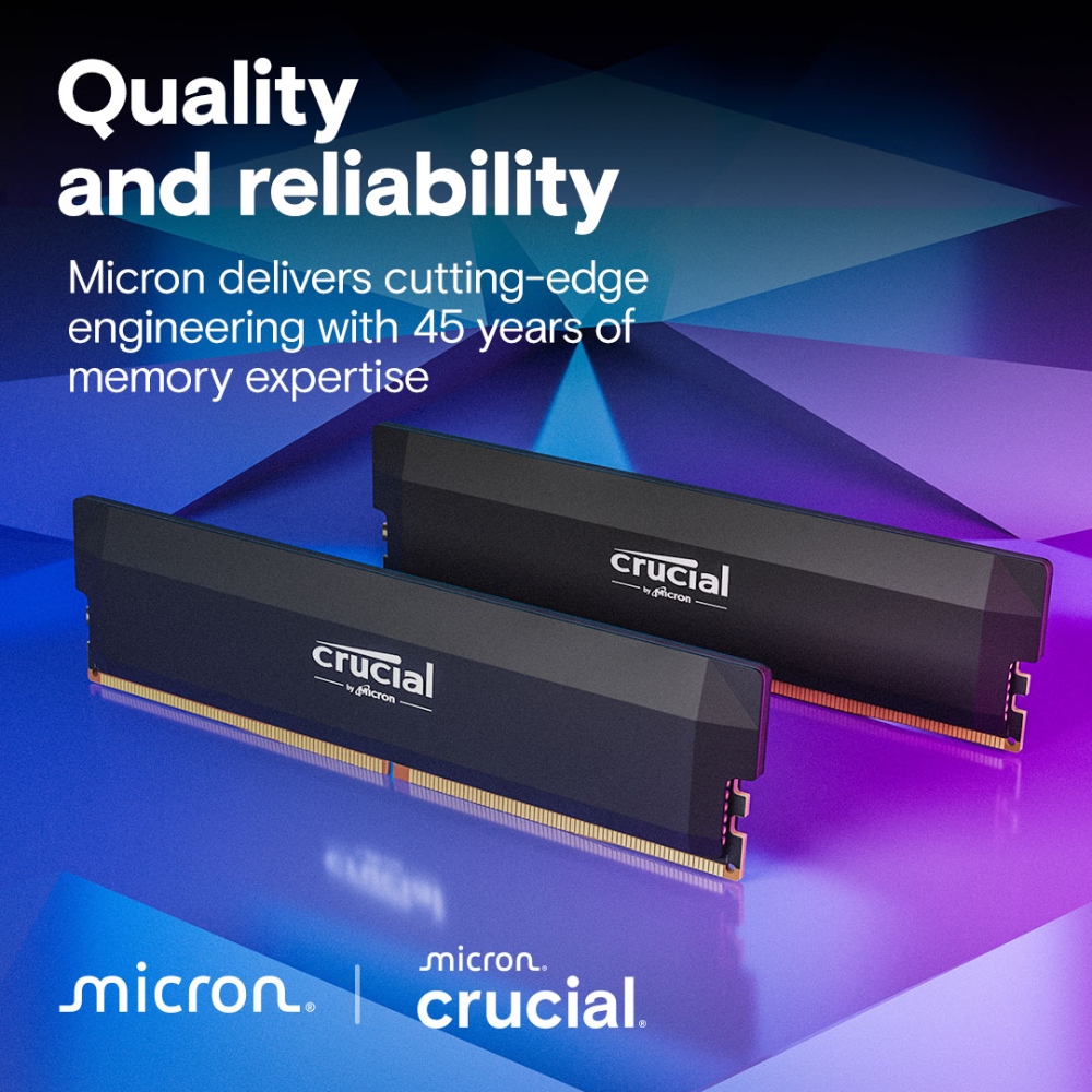 【DDR5メモリ】Crucial DDR5-6000 32GB(16GB✕2) Crucial Pro CP2K32G60C40U5B 64GB DDR5 6000MHz RAM