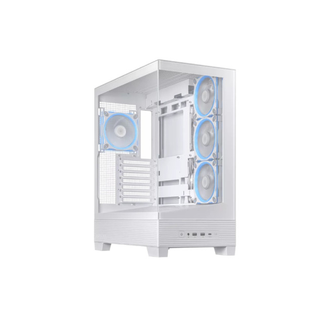 ASUS A31 PLUS TG ARGB Tempared Glass Mid Tower Gaming PC Case - White