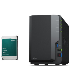 Synology DS223 2-Bay NAS Enclosure (2GB RAM) - 4TB HDD Included Bundle
