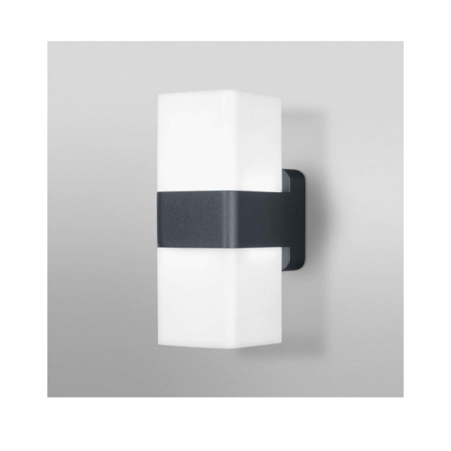 LEDVANCE Smart+ Wi-Fi 13.5W LED Up / Down RGBW Cube Wall Light Dark Grey 3000K - 4058075478077