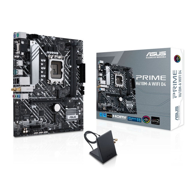 ASUS PRIME H610M-A WIFI D4 Intel H610 LGA 1700 micro ATX Motherboard - 90MB1C80-M0EAY0