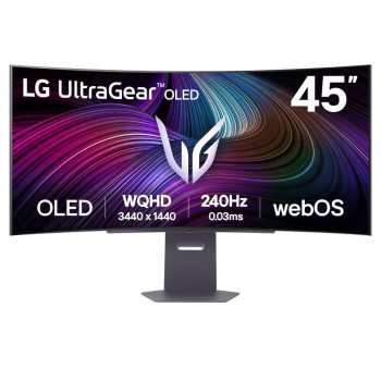 Refurbished LG UltraGear 45GX90SA-B 45" Curved OLED WQHD 240Hz 0.03ms G-Sync DisplayPort HDMI Gaming Monitor with webOS