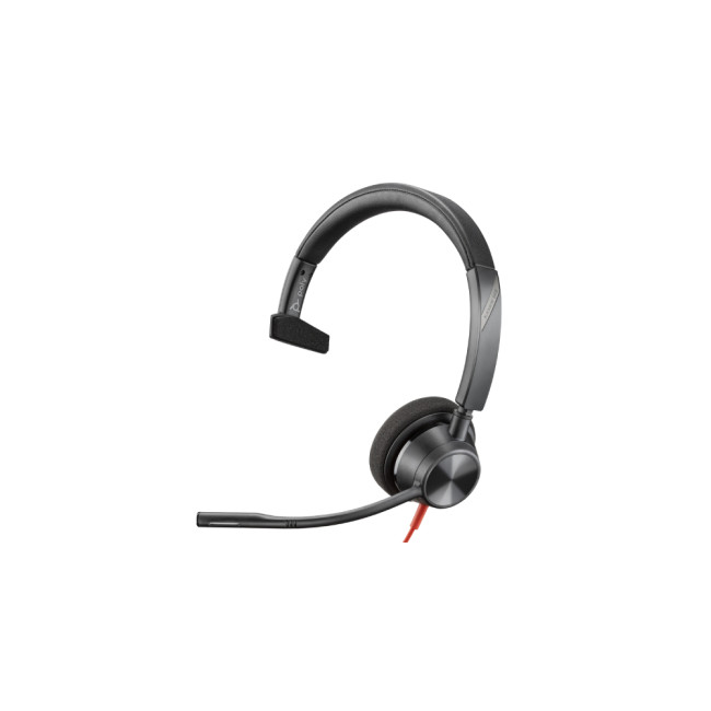 POLY Blackwire 3310 Monaural Wired USB-C Mono Headset - Black