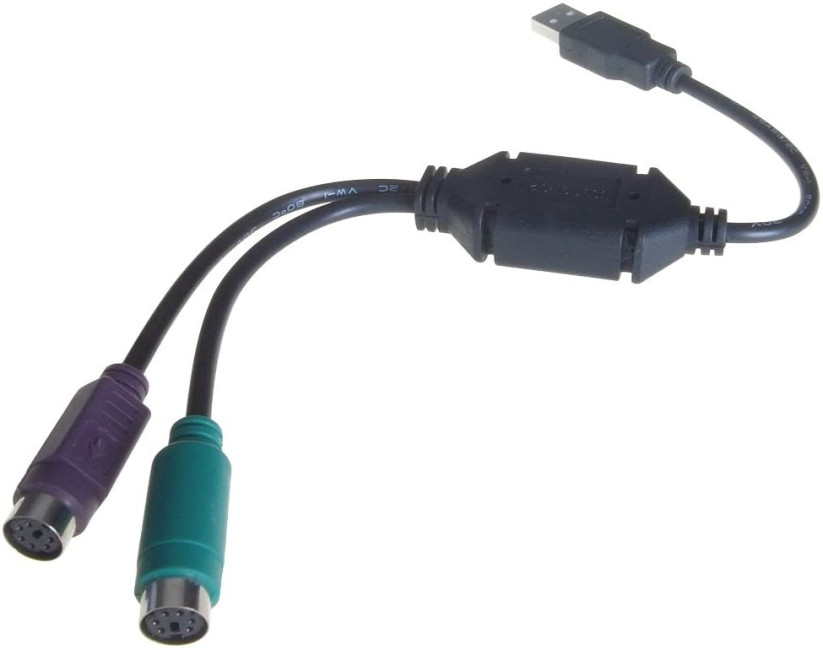 Connekt Gear Dual PS/2 to USB Type A Male Adapter  4A50042
