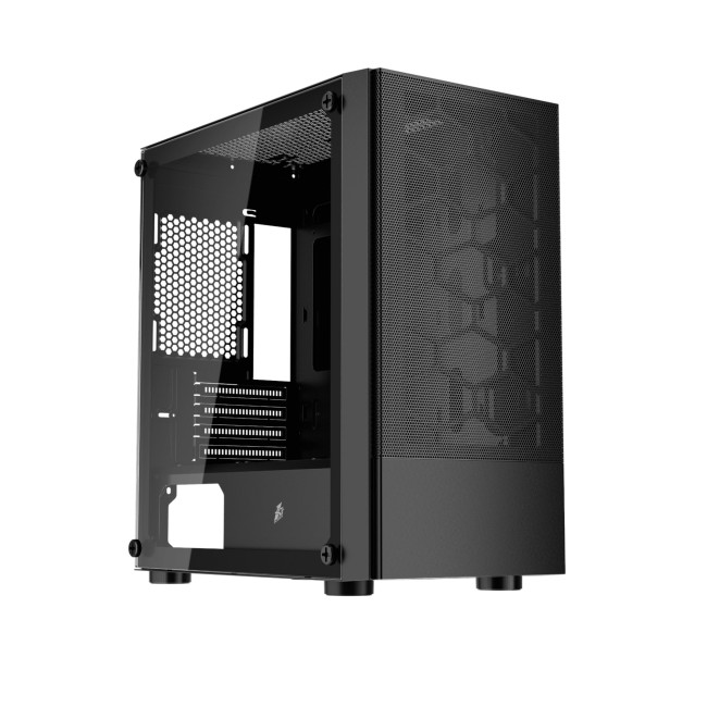 1st Player X4-M Tempered Glass Micro ATX Gaming Case - Black