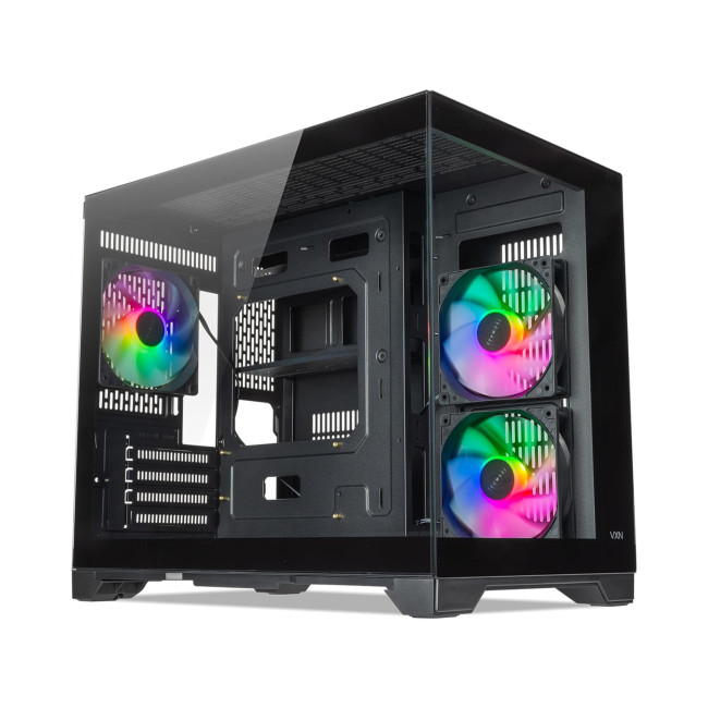 Tecware VXN Evo Micro-ATX Dual-Chamber Gaming PC Case - Black