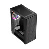 1st Player Go6-BK-4FS1 Tempered Glass Mid Tower Gaming Case - Black with RGB Fans