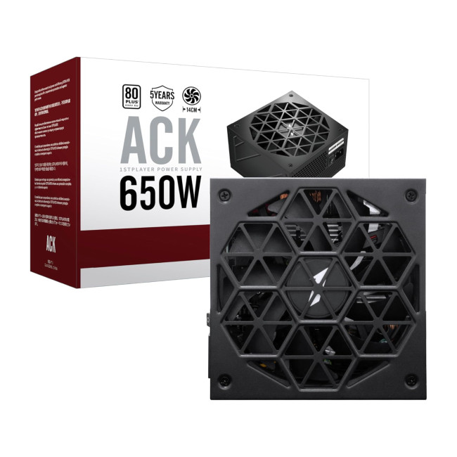 1st Player ACK Series 650W ATX 80Plus PSU Power Supply